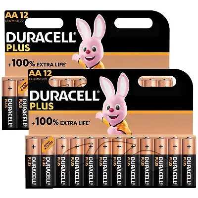 Duracell Plus Power AA AAA Batteries Alkaline Long Lasting LR03 LR6 Far Expiry • £1.99