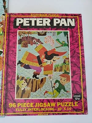 Vintage Peter Pan Story Book Jigsaw Puzzle HG Toys Heinier 1970s 96 Piece • $15