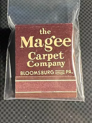 Vintage Matchbook - The Magee Carpet Company - Bloomsburg Pa - Unstruck! • $12.99