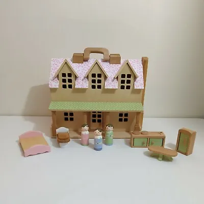 $99.99 • Buy Pottery Barn Kids Augusta Dollhouse Wooden Furniture & Peg Dolls 