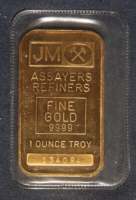 1 Oz Johnson Matthey Gold Bar Sealed   Lot 211054 • $2460