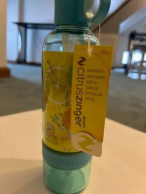 Citrus Zinger Original Teal Water Bottle Infuse Hydrate. Fruit/flavor. NWT • $2