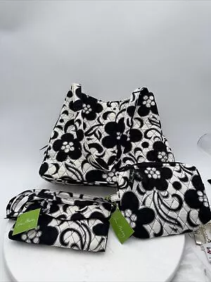 3 - Vera Bradley Day & Night Knot A Shoulder Bag   Black White • $19.99