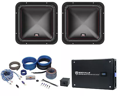 2) Rockville Punisher 10D1 10  4800w Competition Subwoofers+Amplifier+Sealed Box • $659.90