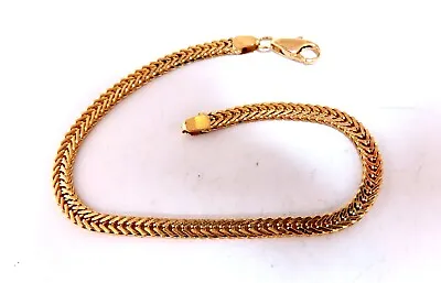 Vintage Link Bracelet 14kt Gold 7.5 Inch • $600