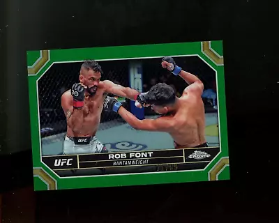 2024 Topps Chrome UFC Green Refractors #164 Rob Font #'d 71/99 • $0.99