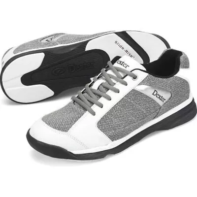 Mens Dexter Wyoming Knit  Bowling Shoes Grey/White Knit Sizes 7 - 14 • $69.95