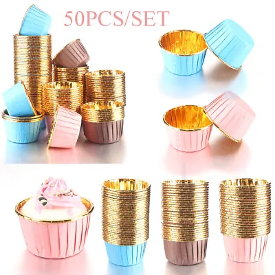 £6.24 • Buy 50pcs Paper Cups Cake Cupcake Wrappers Muffin Cases Baking Cup Cake Liner