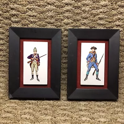 Hessian & Continental Soldiers Printed On Framed Tiles (pair) • $12