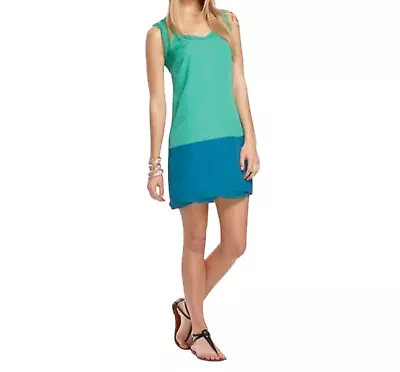 Thakoon For Target Colorblock Emerald Green Navy Blue Shift Dress Womens Size XS • $39