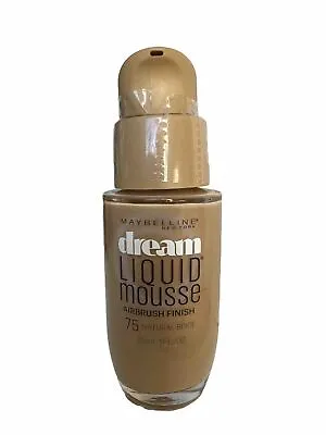 (1) Maybelline Dream Liquid Mousse Airbrush Finish Foundation - NATURAL BEIGE 75 • $34.99