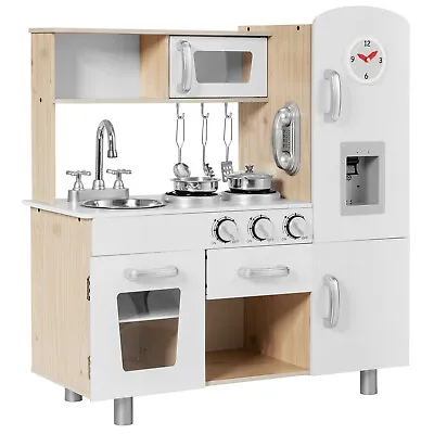 £95.99 • Buy Large Wooden Kids Play Kitchen Children’s Role Play Pretend Set Toy Cooking Gift