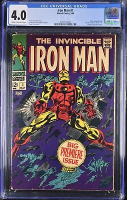 Iron Man (1968) #1 CGC VG 4.0 Origin Retold! Stan Lee! Marvel 1968 • $469