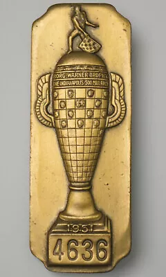 $144.99 • Buy 1951 Indianapolis 500 Official Bronze Pit Badge Indy 500 Motor Speedway #4636