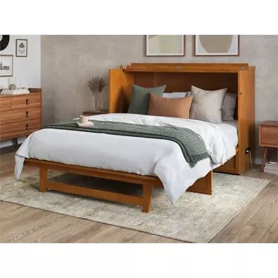 Northfield Queen Solid Wood Murphy Bed Chest With Mattress In Light Toffee • $1507.99
