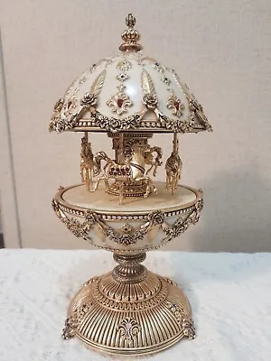 House Of Faberge Imperial Musical Carousel Egg Franklin Mint Limited Edition 11  • $740