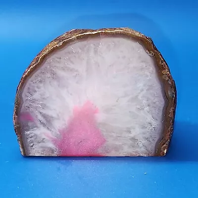 Brazil PINK Agate And Quartz Geode Votive / Tea Light / Small Candle Holder • $28.79