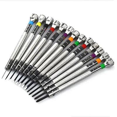 13PCS 0.6-2.0mm Slotted Cross Screwdriver Set Watchmakers Watch Repair Tools • $20.36