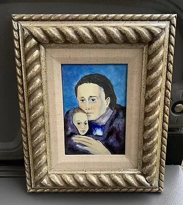 Unique Picasso/karp Mother And Son Enamel On Cooper Framed Painting! • $395