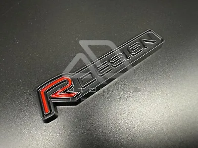 Volvo R Design Red Matte Black Grill Aluminum Badge Emblem UK Seller • £19.95