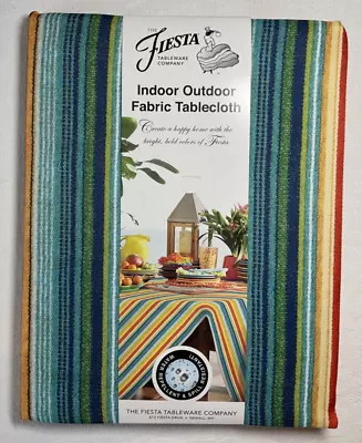 Fiesta  Indoor Outdoor Fabric 60 X  84  Tablecloth Stripe 100% Polyester  Nip • $35.99