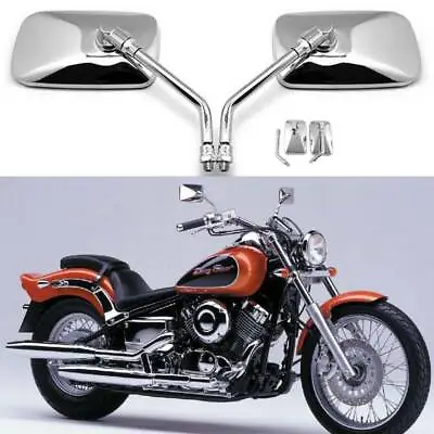 $41.25 • Buy For Honda Shadow Kawasaki Suzuki Boulevard Chrome Motorcycle Rear View Mirrors