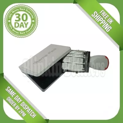 £3.55 • Buy Date Stamp Manual Rubber Stamper School Home Office Work 2020 To 2031 & Ink Pad