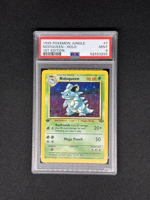 $159.97 • Buy 1999 Pokemon 1st Edition Nidoqueen Holo WOTC Card 7/64 Jungle PSA 9 Mint