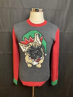 Ugly Christmas Sweater Men Size S Light Up Dog  Pullover Sweater Xmas • $15.99