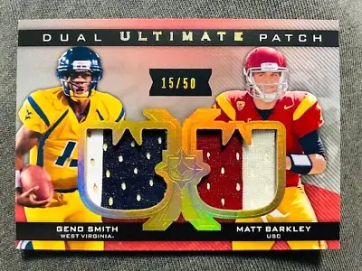 2013 Ultimate Collection Geno Smith Matt Barkley Rookie RC Jersey Patch /50 Rare • $13.99