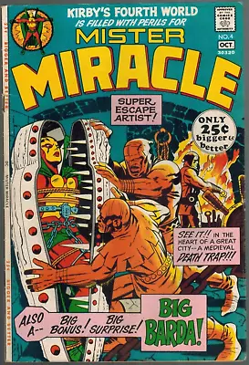 Mister Miracle 4  1st Big Barda!  Giant By Jack Kirby  Fine+ DC Comic 1971! • $119.95