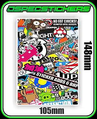 Stickerbomb Sheet Printed Vinyl Drift Jdm Wrap Sticker Bomb Rc Decal A6 Car  • $4.40