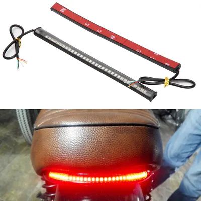 Motorcycle LED Light Strip Tail Brake Flowing Turn Signal For Bobber Cafe Racer • $9.69