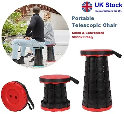 £15.99 • Buy Portable Telescopic Stool Foldable Camping Hiking Chair Collapsible Seat Fishing