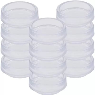 £7.98 • Buy 12x CASTOR CUPS Small Clear Chair Sofa Furniture Carpet Floor Protector Feet Cap