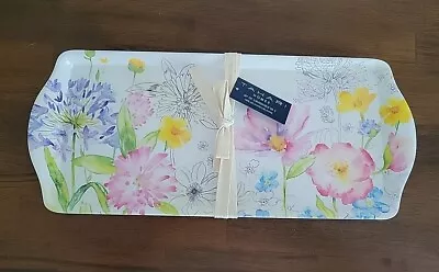 Tahari Floral Melamine Tray Platter 15  Spring Summer Set Of 2 • $21