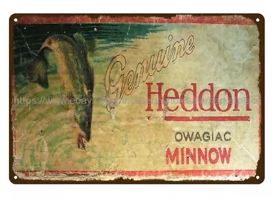 Wall Art Stores Plaque Fishing Bait Lure Dowagiac Michigan Metal Tin Sign • $18.93