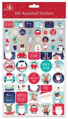 £2.95 • Buy Kids Christmas Stickers Sticker Sheets Childrens Party Bag Stocking Fillers
