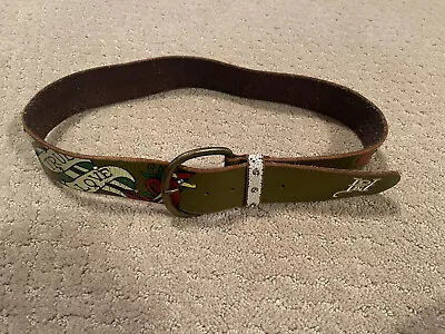 Vintage Ed Hardy Melrose Leather Bling Belt Bin DD • $17