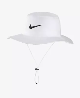 Nike Dri Fit UV 13” White Golf Bucket Hat DH1910 100 Men’s Size M/L • $22.95