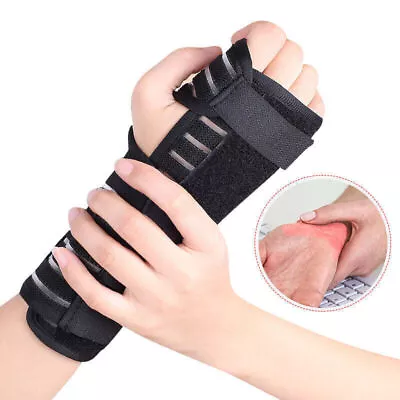 Adult Breathable Wrist Support Splint For Hand Sprain Injury Carpal Tunnel Pain • £5.99