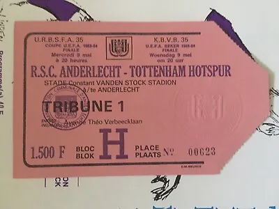 £64.99 • Buy 1984 Uefa Cup Final Progs & Ticket Anderlecht V Tottenham Spurs + Autographs