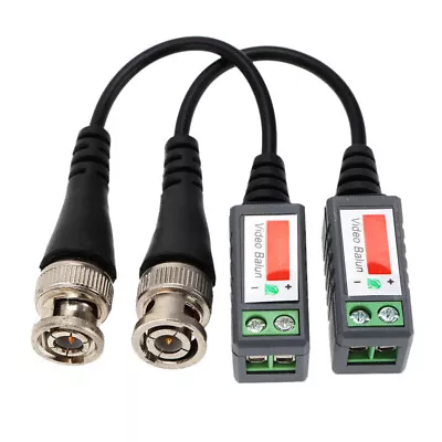 CCTV Camera Passive Video Balun BNC Connector Coaxial Cable Adapter Pair Of 2 • $7.29