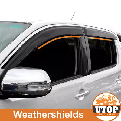 Weather Shields Weathershields Set For Toyota Hilux Dual Cab 2021-2024 N80 SR5 • $49.52