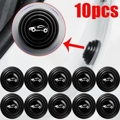 $3.53 • Buy Car Door Anti-Shock Silicone Pad Shock-Absorbing Gasket Auto Accessories Black