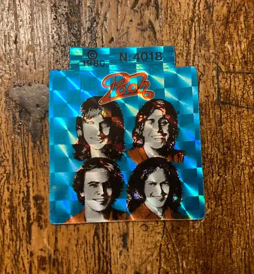 Vtg 1980 POOH Italian Pop Rock 'n Roll Music RARE Promo Mini Prism Sticker 70s! • $14.99