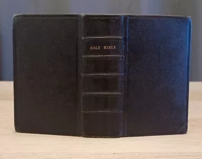 1843 Antique Victorian King James Bible Old & New Testaments Very Good Condition • £31