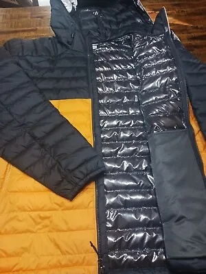 Columbia Mens White Out II Omni Heat Insulated HOODED Jacket SZ XL Black 2 TONE • $74.99