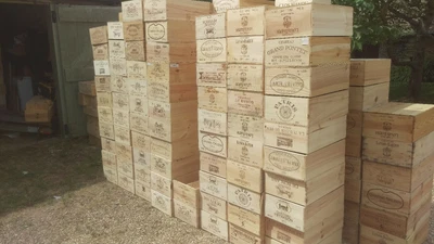 £16.95 • Buy Wooden Wine Box Crate, Magnum Or 12 Bottle Size. French Storage Planter Hamper.
