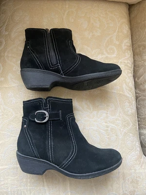 £7.50 • Buy M & S Footglove Women’s Boots Size 5.5 Wide Black Suede